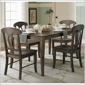 Homelegance Merritt 5 Piece Dining Table Set in Dark Cherry