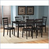 Homelegance Marker 7 Piece Dining Table Set in Dark Cherry