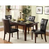 Homelegance Decatur 5 Piece Dining Table Set in Espresso