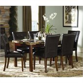 Homelegance Achillea 7 Piece Dining Table Set in Cherry