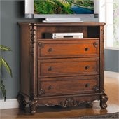 Homelegance Madaleine TV Chest in Warm Cherry