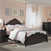 Homelegance Cinderella Bed in Dark Cherry