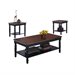 Trent Home Ohana 3 Piece Occasional Table Set in Black and Cherry