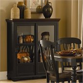 Homelegance Ohana Curio in Antique Black/Warm Cherry