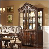 Homelegance Perry Hall Buffet and Hutch in Rich Brown