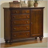 Homelegance Aries Door Chest in Warm Brown Cherry