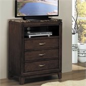 Homelegance Bleeker TV Chest in Brown Cherry