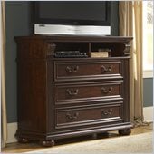 Homelegance Silas TV Chest in Rich Cherry