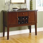 Homelegance Decatur Marble Server in Espresso