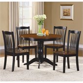 Homelegance Andover 5 Piece Dinning Table Set in Black