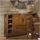 Homelegance Vasquez Server in Warm Oak