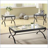 Homelegance Claro 3 Piece Occasional Table Set in Black