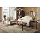 Homelegance Winch 3 Piece Occasional Table Set in Distressed Cherry