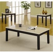 Homelegance Archstone 3 Piece Occasional Table Set in Black