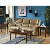 Homelegance Dudley 3 Piece Occasional Table Set in Brown Cherry
