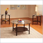Homelegance Concentric 3 Piece Occasional Table Set in Copper