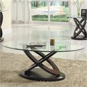 Homelegance Firth II Oval Cocktail Table in Cherry