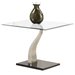 Trent Home Atkins Glass Top End Table in Chrome
