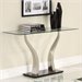 Trent Home Atkins Sofa Table in Chrome and Espresso