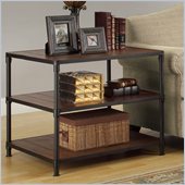 Homelegance Mikah End Table in Burnish Oak