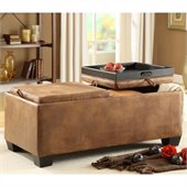 Homelegance Vega Storage Bench Ottoman Table in Light Brown