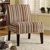 Homelegance Lifestyle Armless Accent Chair in Multi-Colored Stripe
