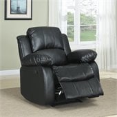 Homelegance Cranley Bonded Leather Match Recliner Chair in Black