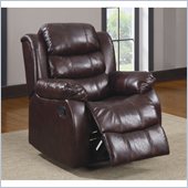 Homelegance Smithee Recliner Chair in Burgundy Polished Microfiber