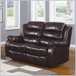 ADD TO YOUR SET: Homelegance Smithee Recliner Loveseat in Burgundy Polished Microfiber