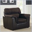 ADD TO YOUR SET: Homelegance Lombard Chair in Chocolate Microfiber and Bi-Cast Vinyl
