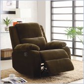 Homelegance Snyder Recliner Chair in Coffee Microfiber