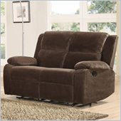 Homelegance Snyder Recliner Loveseat in Coffee Microfiber