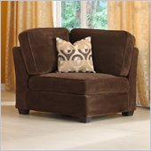 Homelegance Burke Modular Corner with 1 Pillow in Dark Brown