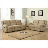 Homelegance Esther Recliner Sofa and Loveseat Set in Beige Chenille