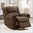 ADD TO YOUR SET: Homelegance Esther Recliner Chair in Dark Brown Chenille
