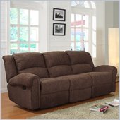 Homelegance Esther Recliner Sofa in Dark Brown Chenille