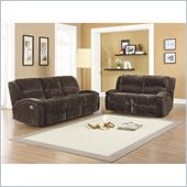 Homelegance Alejandro Recliner Sofa and Loveseat Set in Chocolate