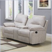 Homelegance Marianna Loveseat Recliner in Light Beige Chenille