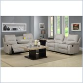 Homelegance Marianna Sofa and Loveseat Recliner Set in Light Beige