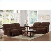 Homelegance Sullivan Sofa and Loveseat Power Recliner in Dark Brown