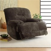 Homelegance Geoffrey Power Recliner Chair in Chocolate Textured Plush