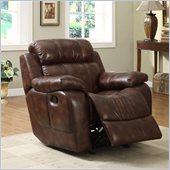 Homelegance Marille Rocking Recliner Chair in Warm Brown