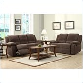 Homelegance Lucienne Reclining Sofa and Loveseat Set in Dark Olive