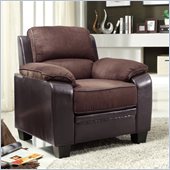 Homelegance Ellie Chair in Dark Brown Microfiber