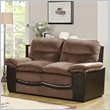ADD TO YOUR SET: Homelegance Bernard Loveseat in Brown Velvet