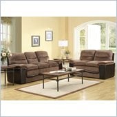 Homelegance Bernard Sofa and Loveseat Set in Brown Velvet