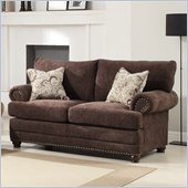 Homelegance Elena Loveseat in Chocolate Chenille