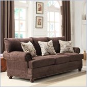 Homelegance Elena Sofa in Chocolate Chenille