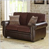 Homelegance Beckstead Loveseat in Chocolate Chenille
