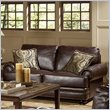 ADD TO YOUR SET: Homelegance Bentleys Loveseat in Rich Brown Bonded Leather